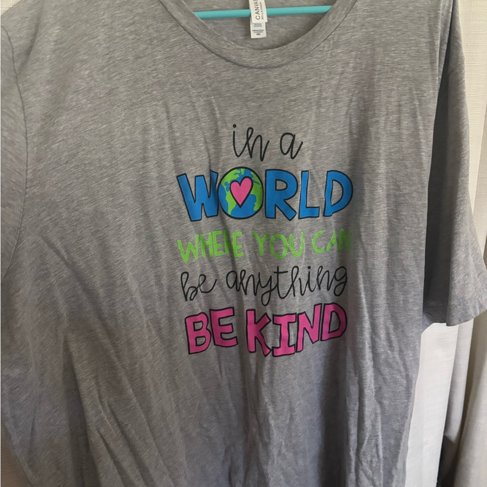 Gildan Gray Kids T-Shirt with Colorful Kindness Graphic